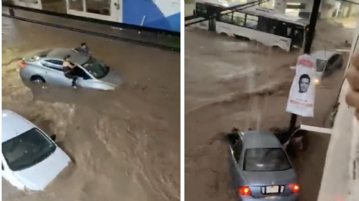 Fuertes inundaciones en Puerto Vallarta arrastran vehículos y desatan caos (Videos)
