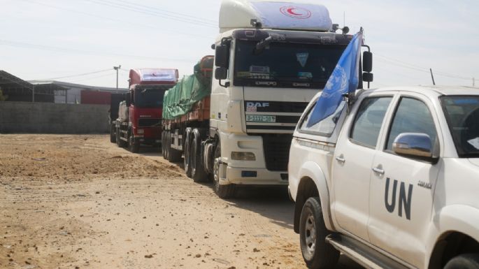 Entra convoy con ayuda humanitaria a Gaza; ONU pide mantener abierto el corredor