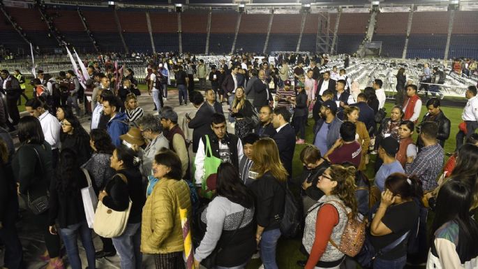 Sheinbaum deja plantados a militantes en el Estadio Azul... que estaba casi vacío