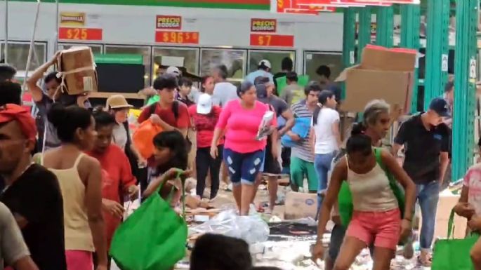 Se registran actos de saqueo negocios y centros comerciales destruidos por Otis (Videos)