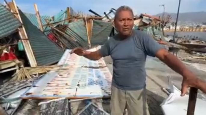 “Sentí pánico porque el viento me quería llevar”: sobreviviente del huracán Otis pide ayuda (Video)