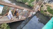 Colapsa puente peatonal en límites de Nezahualcóyotl y Chimalhuacán; hay 13 heridos