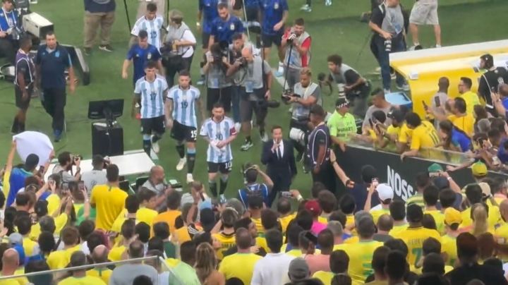 Messi y selección de Argentina se retiran del campo por violencia en el Maracaná (Videos)