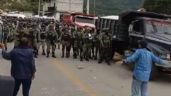 Bloqueos, quema de vehículos y balaceras por ingreso del Ejército a Motozintla, Chiapas