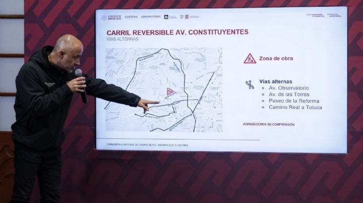 Habilitarán un carril reversible en Constituyentes por obras en la Línea 3 del Cablebús