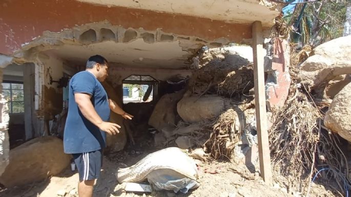 Familia de Acapulco pide ayuda ante el riesgo que representa su casa dañada tras el paso de Otis (Video)