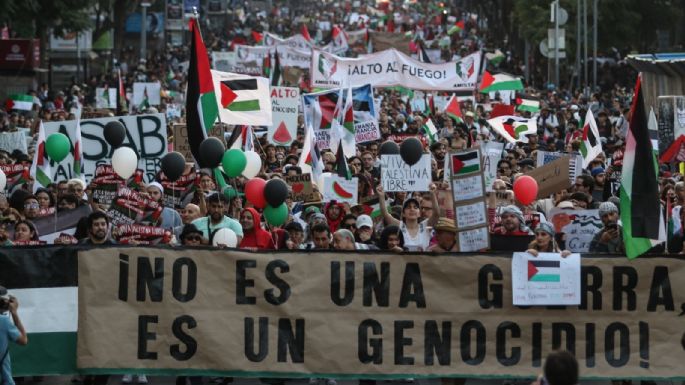 "¡No es una guerra, es genocidio!": marchan miles en CDMX para solidarizarse con Palestina