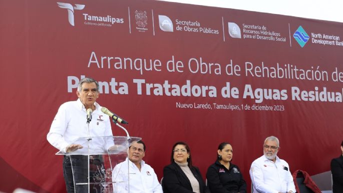 Inicia gobernador rehabilitación de Planta Tratadora de Aguas en Nuevo Laredo