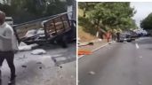 Fuerte accidente en la México-Cuernavaca a la altura de La Pera (Video)
