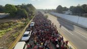Caravana migrante cruza México previo a visita de delegación de EU para controlar flujo migratorio