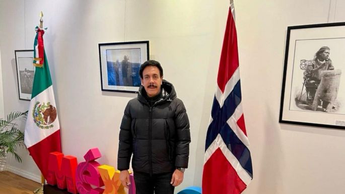 Omar Fayad presume su llegada a Noruega; lo tunden en redes