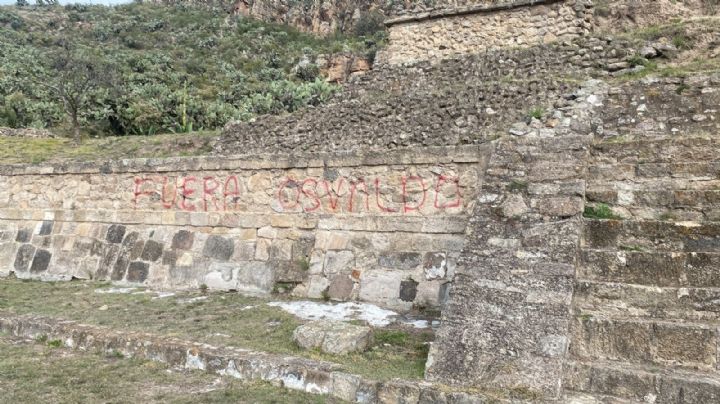 INAH reprueba grafiti en zona de monumentos en Huapalcalco, Hidalgo