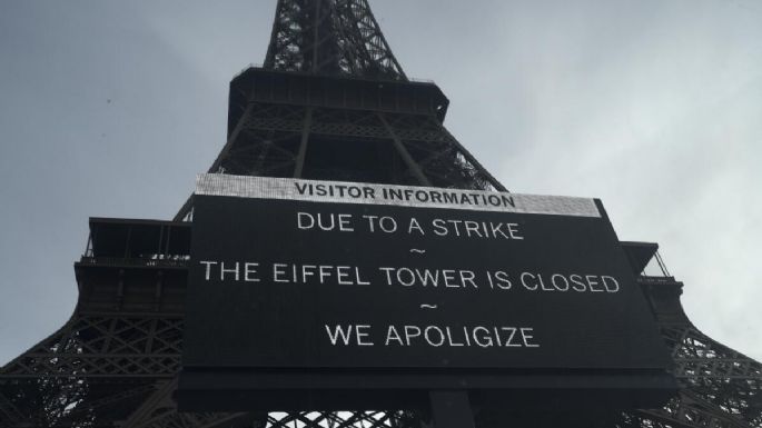 La Torre Eiffel cierra sus puertas debido a huelga