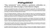 Artistas veracruzanos exigen a la Secretaría de Cultura pagos pendientes