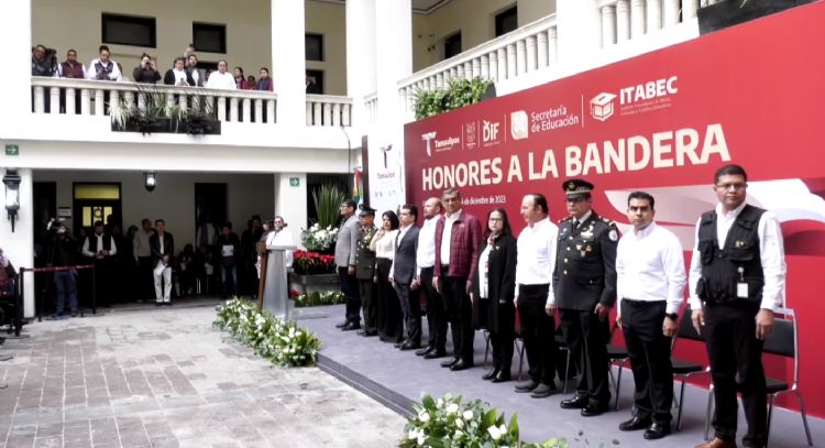 Se realiza honores a la bandera en Tamaulipas