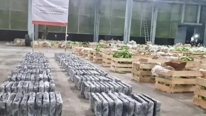 Ejército aseguró 274 kilos de cocaína ocultos en cajas de plátano procedentes de Chiapas