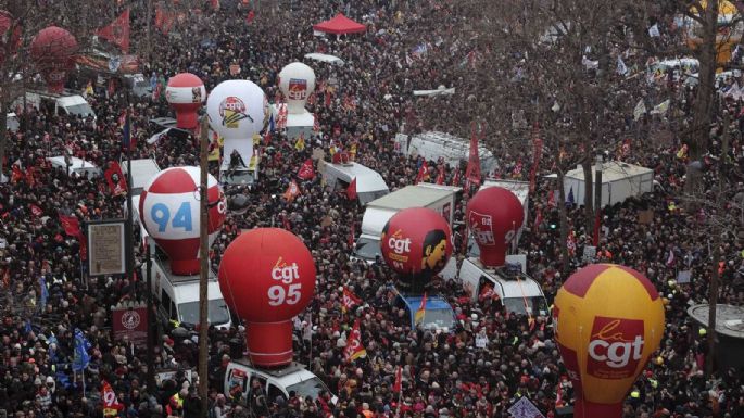 Francia prepara su quinto día de protestas por las pensiones