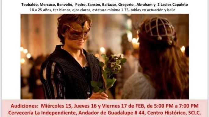 Productor teatral busca actores de tez blanca y ojos claros en San Cristóbal de las Casas