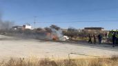 Grupo armado bloquea y quema vehículos cerca de instalaciones del Ejército en Fresnillo, Zacatecas