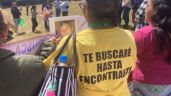 Protestas familiares de desaparecidos en la mañanera de López Obrador