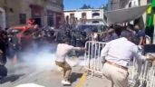 Desalojan a habitantes de Santiago Xiacuí que bloquearon el Palacio de Gobierno de Oaxaca