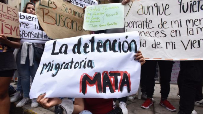 Llevan protesta por migrantes fallecidos en Ciudad Juárez a la Segob: “No murieron, los mataron”