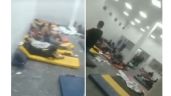 Video muestra el interior del centro de detención del INM supuestamente momentos antes del incendio