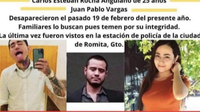 Vinculan a policías por la desaparición de Daniela, Juan y Carlos en Romita, Guanajuato