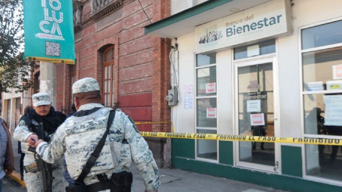 Roban una sucursal del Banco de Bienestar en el centro de Toluca