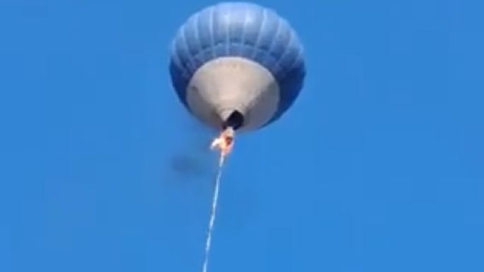 Se incendia un globo aerostático en Teotihuacán; reportan dos muertos (Video)