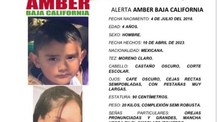 Emiten Alerta Amber por la desaparición de Jesús Armando, de 4 años, en Tijuana
