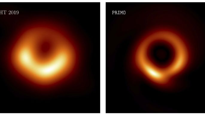 Así luce la primera imagen de un agujero negro mejorara por la IA