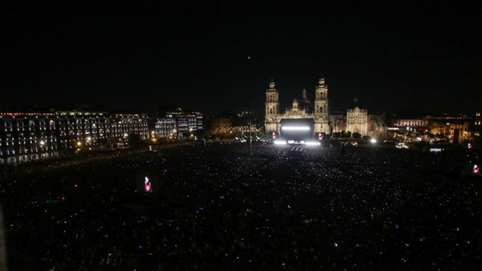 Lejos del récord de Grupo Firme: Rosalía congregó a 160 mil personas en el Zócalo (Video)