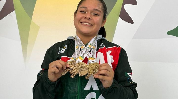 La halterista mexicana, Mariana García, gana tres medallas de oro en Campeonato Panamericano