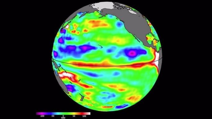 Señales tempranas de El Niño en el nivel del mar