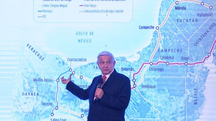 AMLO supervisó las obras del Tren Interoceánico del Itsmo de Tehuantepec