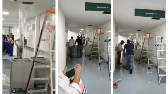 Se inunda hospital del IMSS en Puebla que fue inaugurado apenas el 4 de mayo (Videos)