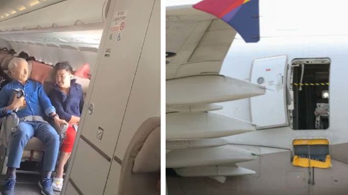 Pasajero causa pánico al abrir puerta de emergencia en pleno vuelo de Asiana Airlines (Videos)