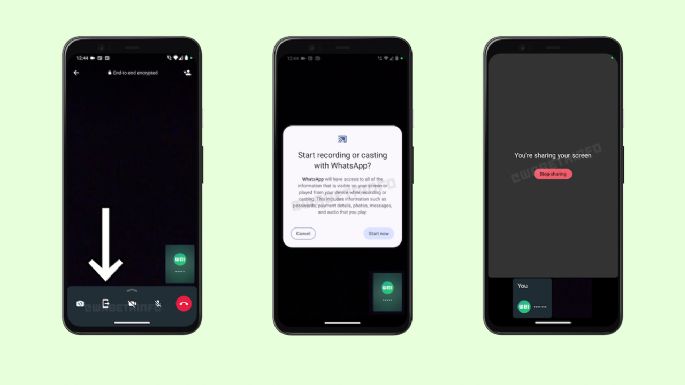 WhatsApp permite compartir pantalla durante videollamadas