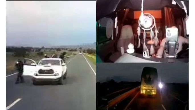 Puebla: Presuntos sicarios despojan a conductores de tráileres en apenas 30 segundos (Videos)
