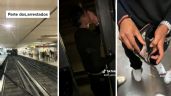 Jóvenes viajan sin permiso en cabina del Metro; dan "mordida" a policía para evitar arresto (Video)