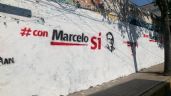 "#Con Marcelo Sí": promueven a Ebrard en bardas de la CDMX