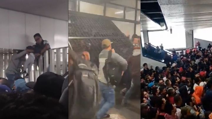 “Portazo” en la estación Pantitlán del Metro por saturación; sacan a persona en camilla (Videos)