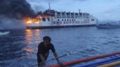 Se incendia ferry filipino con 120 personas a bordo; rescate en marcha