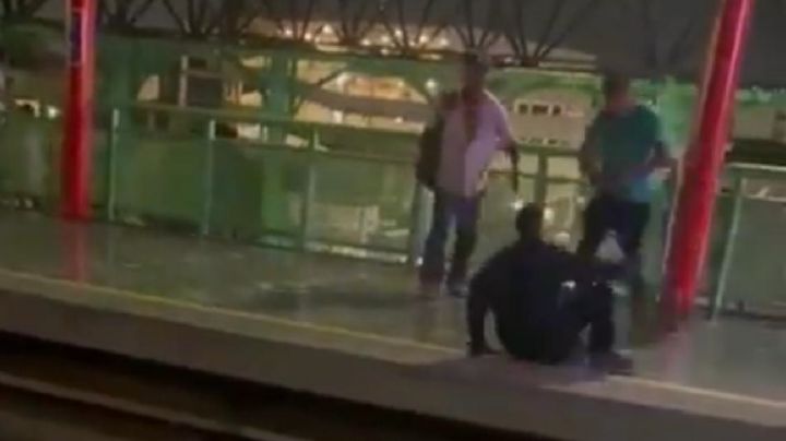 Lanzan a un hombre a las vías del Metro de Monterrey durante una riña (Video)