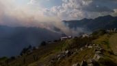 Por incendio forestal, suspenden clases presenciales y evacúan localidades en Zacatlán (Video)