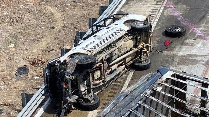 Carambola en la autopista del Sol deja un agente de la Guardia Nacional muerto y 5 heridos