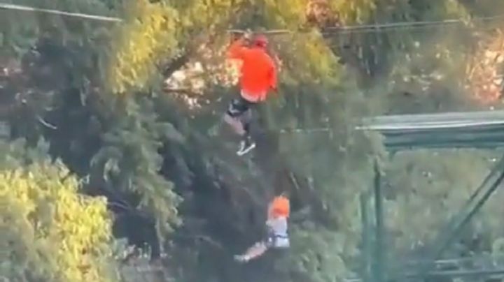 Cae niño de tirolesa en Parque Fundidora, en Monterrey (Video)