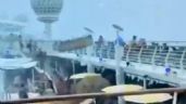 Repentina tormenta desata pánico entre pasajeros de un crucero (Video)