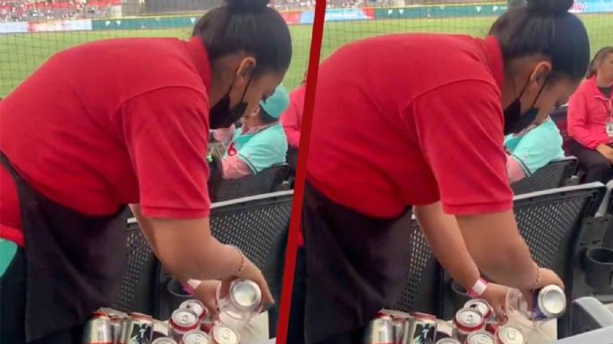 Despiden a vendedores que rellenaban vasos de cerveza en el estadio de beisbol de los Diablos Rojos de México